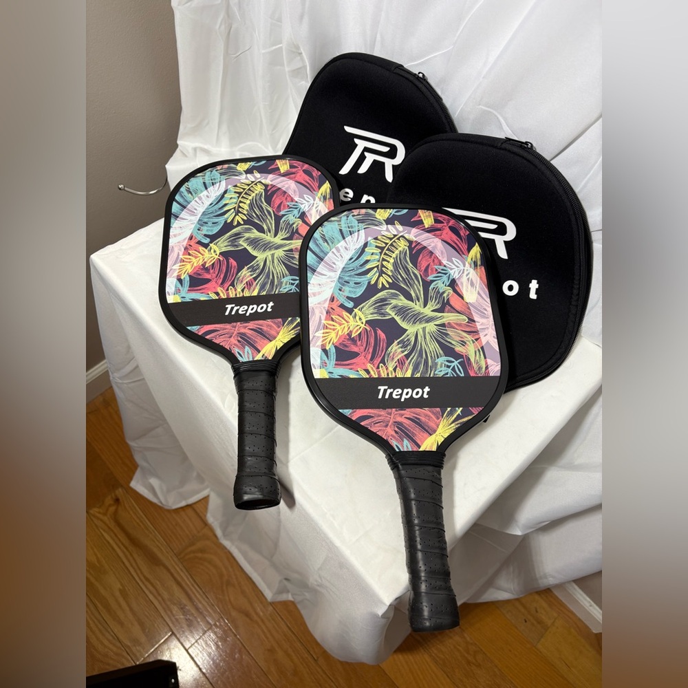 TRIPOT Adult PICKLEBALL Paddle Set With Covers